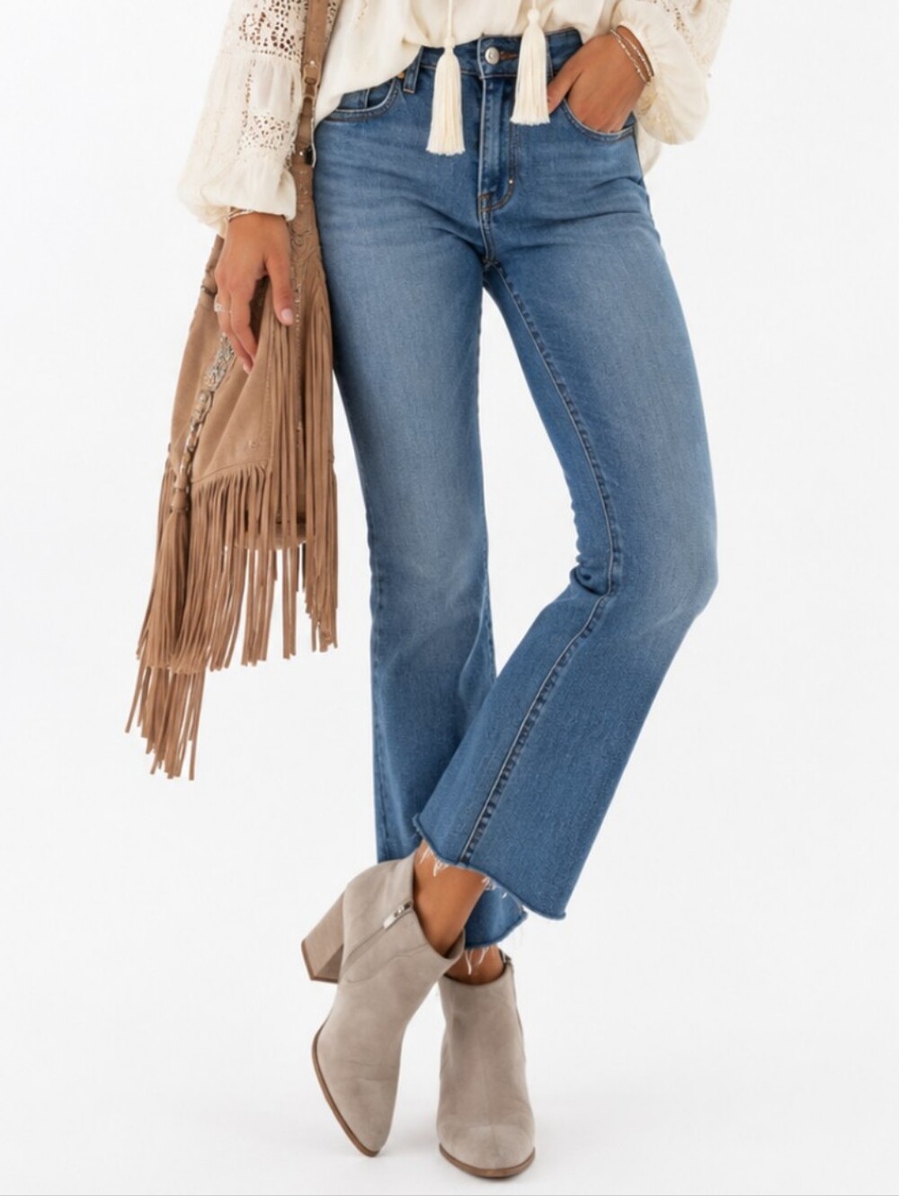 Steve Madden Taupe Leather Almond Toe Ankle Bootie 9